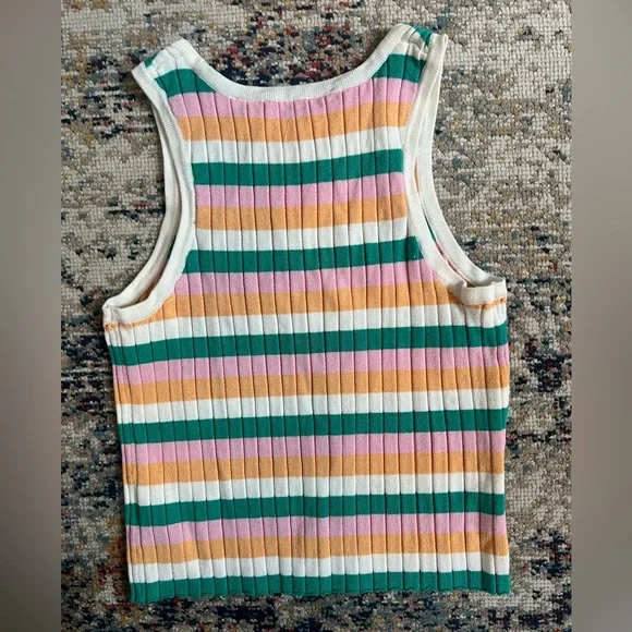 H&M Girls Striped and Solid Tank Tops - Multicolor and Orange - Picture 5 of 8